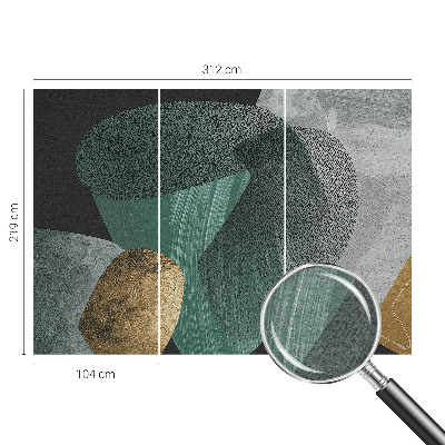 Wand-Fototapete mit abstrakten geometrischen Formen