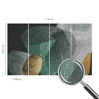 Wand-Fototapete mit abstrakten geometrischen Formen
