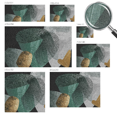 Wand-Fototapete mit abstrakten geometrischen Formen
