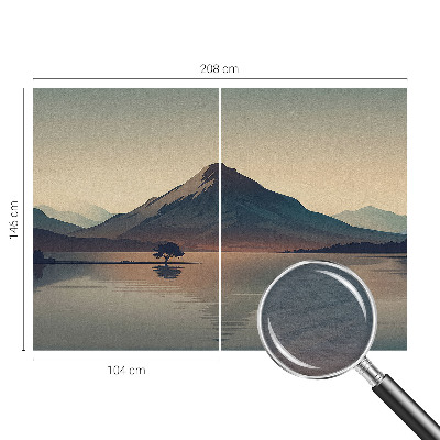Dekorative Wand-Fototapete mit einer Berglandschaft