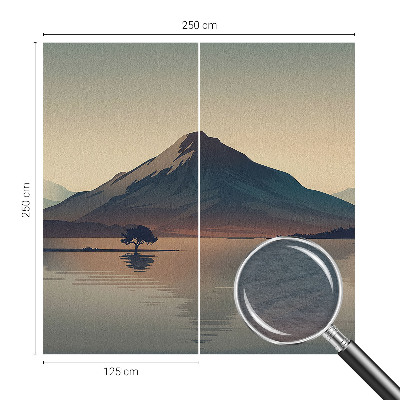 Dekorative Wand-Fototapete mit einer Berglandschaft