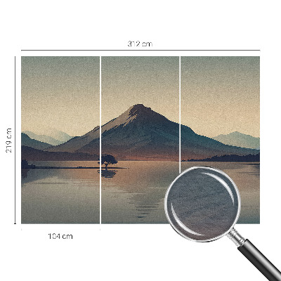 Dekorative Wand-Fototapete mit einer Berglandschaft