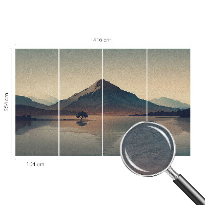 Dekorative Wand-Fototapete mit einer Berglandschaft