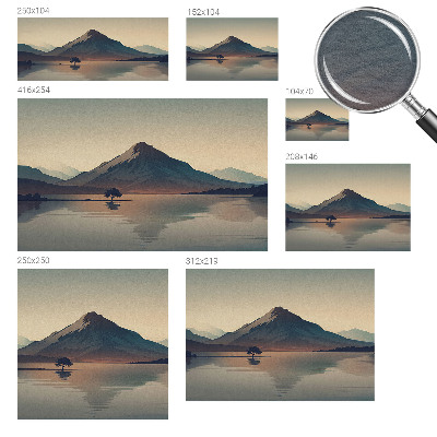 Dekorative Wand-Fototapete mit einer Berglandschaft