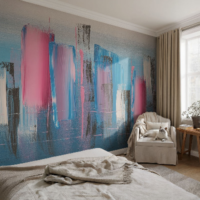 Vlies-Fototapete fürs Schlafzimmer mit abstrakten Streifen