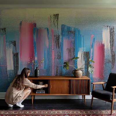 Vlies-Fototapete fürs Schlafzimmer mit abstrakten Streifen