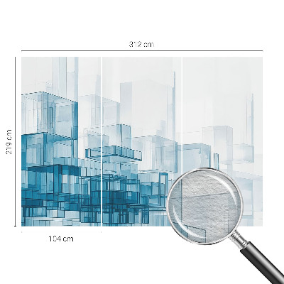 Vlies-Fototapete nach Maß mit transparentem Würfelmotiv