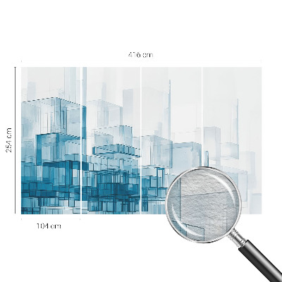 Vlies-Fototapete nach Maß mit transparentem Würfelmotiv