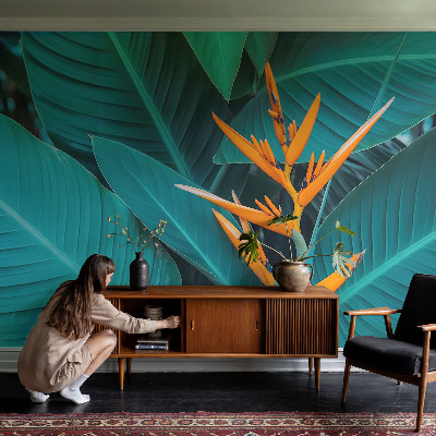 Vliestapete fürs Wohnzimmer Laubblüten