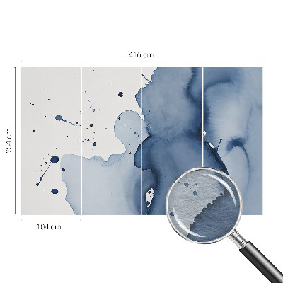 Vliestapete fürs Schlafzimmer Marineblaue Farbtupfer