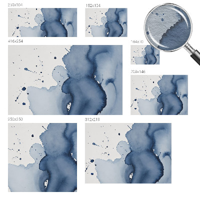 Vliestapete fürs Schlafzimmer Marineblaue Farbtupfer