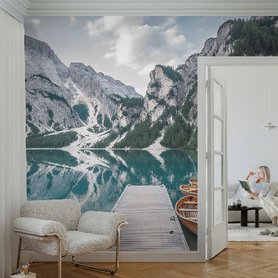 Moderne Vlies-Fototapete mit Bergpanorama