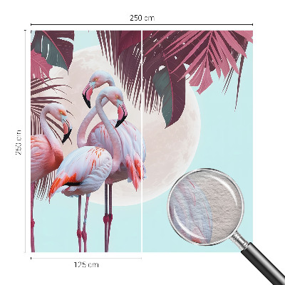 Dekorative Wand-Fototapete mit einem Motiv exotischer Vögel