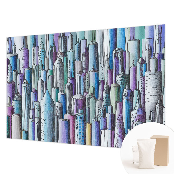 Fototapete fürs Wohnzimmer Wolkenkratzer der Stadt