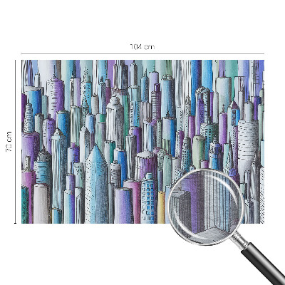 Fototapete fürs Wohnzimmer Wolkenkratzer der Stadt