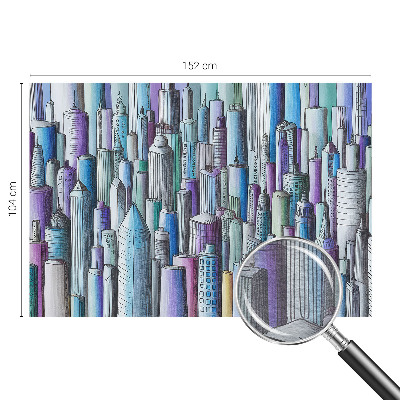 Fototapete fürs Wohnzimmer Wolkenkratzer der Stadt