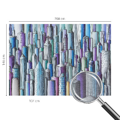 Fototapete fürs Wohnzimmer Wolkenkratzer der Stadt