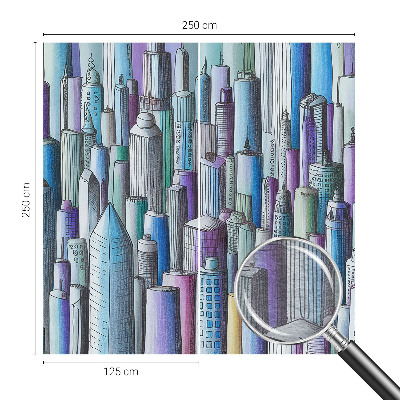 Fototapete fürs Wohnzimmer Wolkenkratzer der Stadt