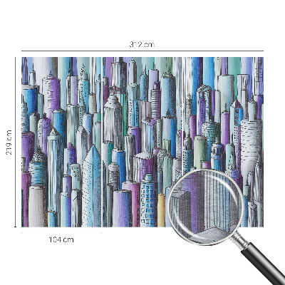 Fototapete fürs Wohnzimmer Wolkenkratzer der Stadt