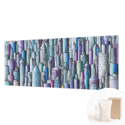 Fototapete fürs Wohnzimmer Wolkenkratzer der Stadt