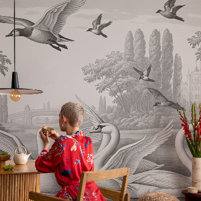 Fototapete fürs Kinderzimmer mit einer klassischen Landschaft