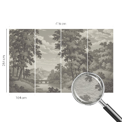 Fototapete aus Vlies Burg und Brücke