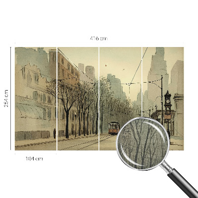 Vlies-Fototapete fürs Schlafzimmer mit urbanem, symmetrischem Motiv