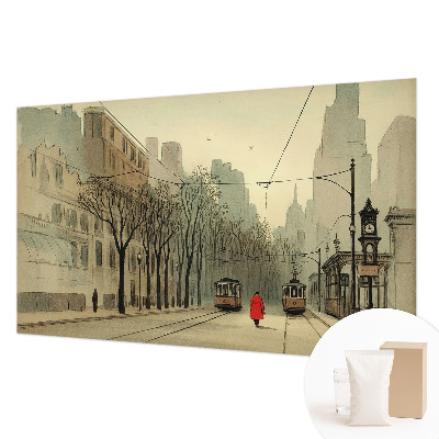 Vlies-Fototapete fürs Schlafzimmer mit urbanem, symmetrischem Motiv
