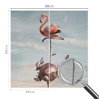 Vlies-Fototapete fürs Wohnzimmer Eleganter Flamingo