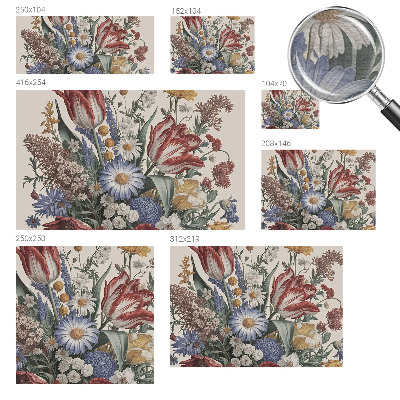 Wand-Fototapete mit Motiv eines Blumenstraußes