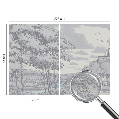 Dekorative Wand-Fototapete Märchenhafte Landschaft