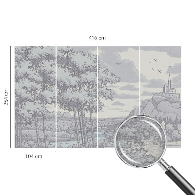 Dekorative Wand-Fototapete Märchenhafte Landschaft