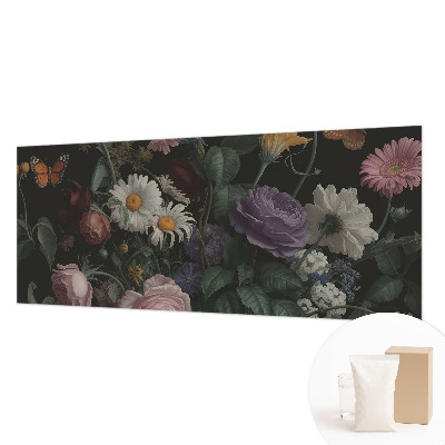 Fototapete fürs Schlafzimmer mit floralem Muster für ein elegantes Ambiente