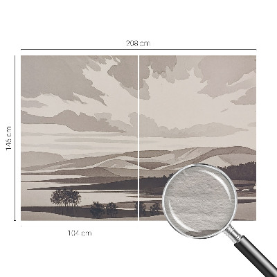 Motivtapete aus Vlies mit einer friedlichen Landschaft