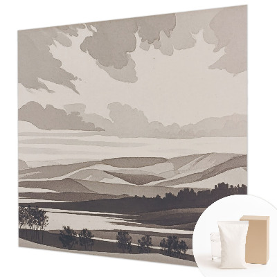Motivtapete aus Vlies mit einer friedlichen Landschaft