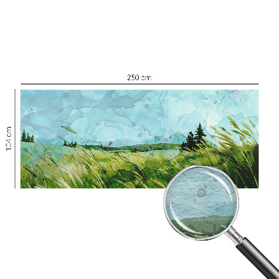 Vlies-Fototapete fürs Wohnzimmer mit grünen Landschaften