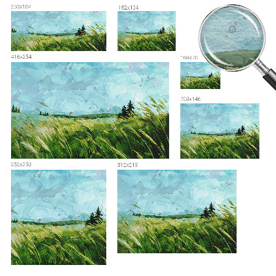 Vlies-Fototapete fürs Wohnzimmer mit grünen Landschaften