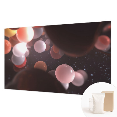 Vlies-Fototapete fürs Kinderzimmer mit Motiv aus Weltraumkugeln