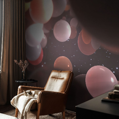 Vlies-Fototapete fürs Kinderzimmer mit Motiv aus Weltraumkugeln