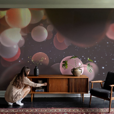 Vlies-Fototapete fürs Kinderzimmer mit Motiv aus Weltraumkugeln
