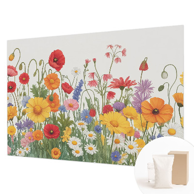 Bedruckte Vlies-Fototapete mit Motiv einer Blumenwiese