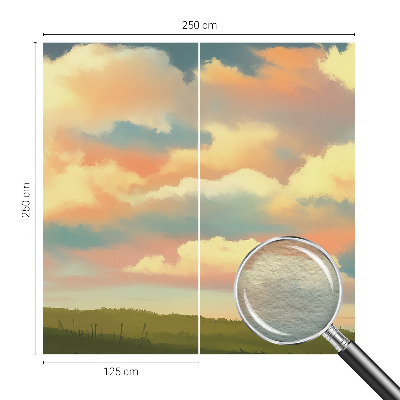 Dekorative Wand-Fototapete mit einem Motiv aus Himmel und Wolken