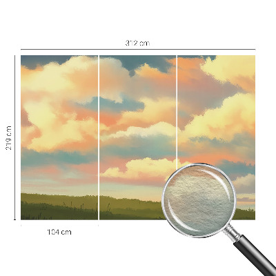 Dekorative Wand-Fototapete mit einem Motiv aus Himmel und Wolken