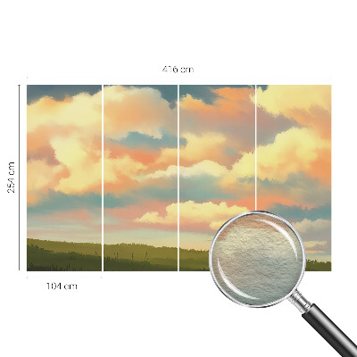 Dekorative Wand-Fototapete mit einem Motiv aus Himmel und Wolken