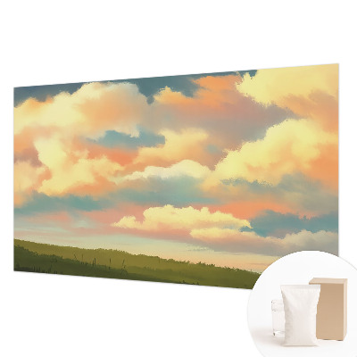 Dekorative Wand-Fototapete mit einem Motiv aus Himmel und Wolken
