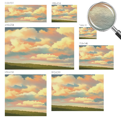 Dekorative Wand-Fototapete mit einem Motiv aus Himmel und Wolken