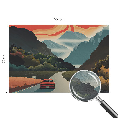 Moderne Vlies-Fototapete mit Bergmotiv für ein naturnahes Raumambiente
