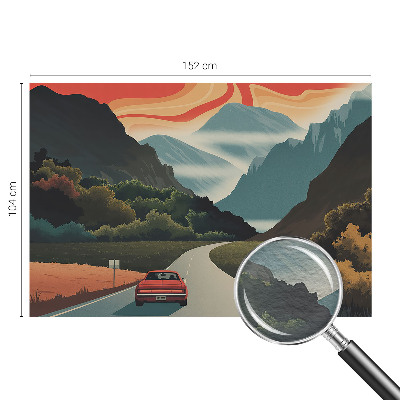 Moderne Vlies-Fototapete mit Bergmotiv für ein naturnahes Raumambiente