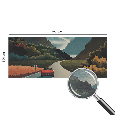 Moderne Vlies-Fototapete mit Bergmotiv für ein naturnahes Raumambiente