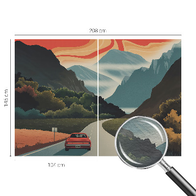 Moderne Vlies-Fototapete mit Bergmotiv für ein naturnahes Raumambiente